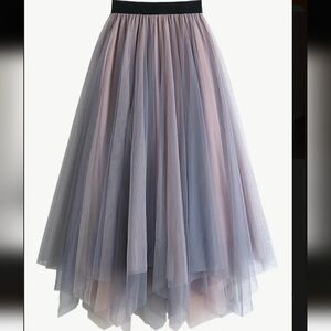 Elegant Blue/Pink Tulle Skirt.  NEW